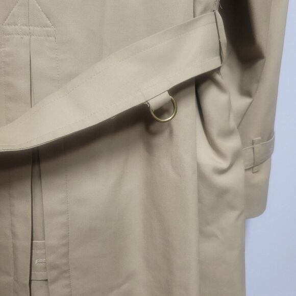 Vintage Chaps Ralph Lauren 42R Men Wool Lined Double Breasted Trench Coat - Picture 9 of 16